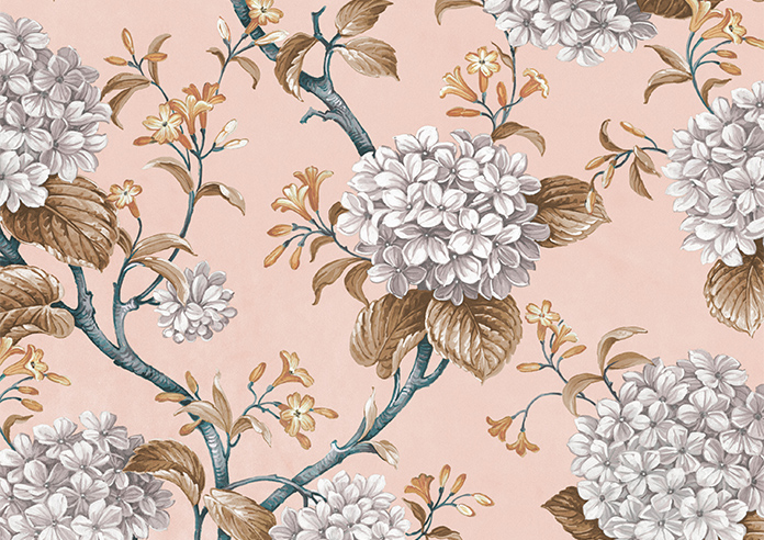 Bouquet Velvet, Soft Apricot - Motorised Roman Blind - Image 7